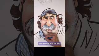 Sketch Caricature With Markers And Colored pencils