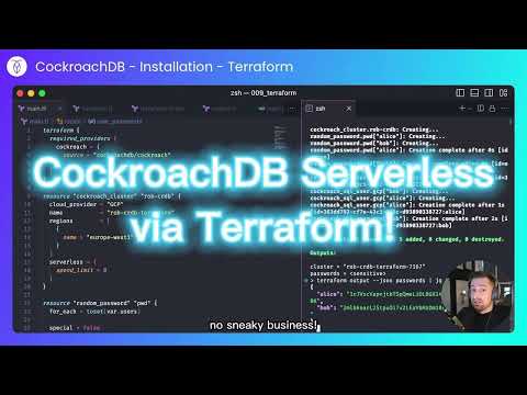 How to install #CockroachDB Serverless via #Terraform