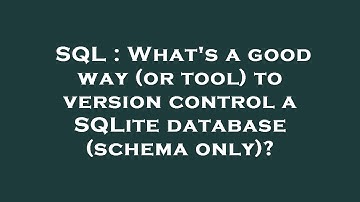 SQL : What