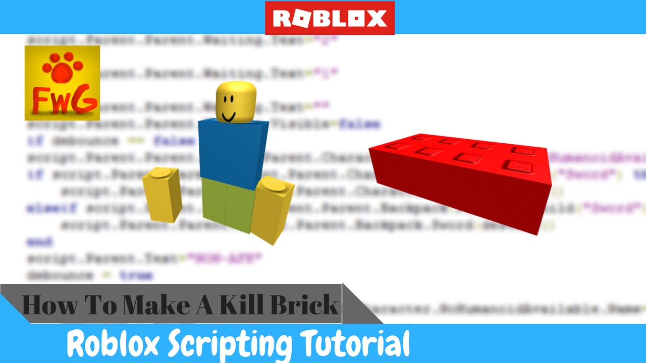 How To Make A Kill Brick In Roblox Studio 2017 Youtube - kill on touch script roblox copy paste