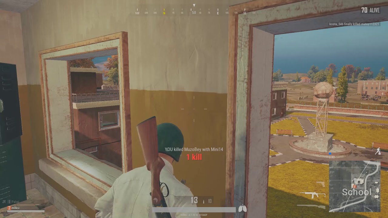 PLAYERUNKNOWN'S BATTLEGROUNDS | SCHOOL | MLG | MINI14 | HS