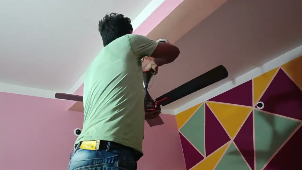 Seling fan Fetting Video//আমি কীভাবে শিলিং ফেন ফিটিং করি//পুরা ভিডিও তোমাদের জন্য