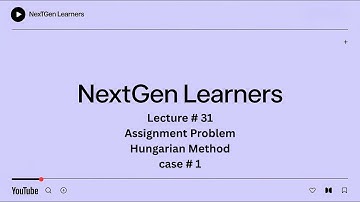 Operation Research |  Hungarian Method | case 1 | Assignment Problem | solved Examples