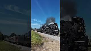 Nickel Plate Road 765 2-8-4 runs on the Indiana Northeastern Railroad.