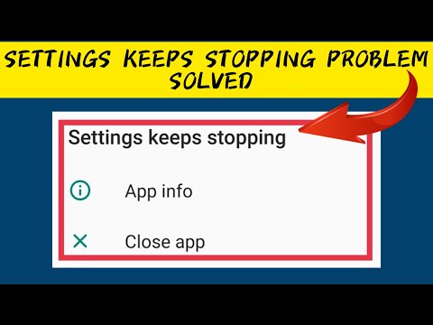 How To Solve Settings Keeps Stopping Problem || Rsha26 Solutions