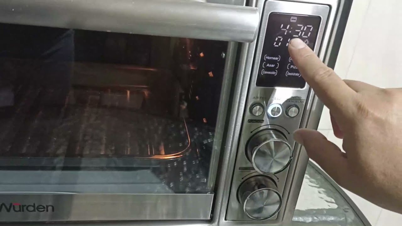 Uso y funciones del Horno Tostador y Freidora de Aire Wurden 30 lt.
