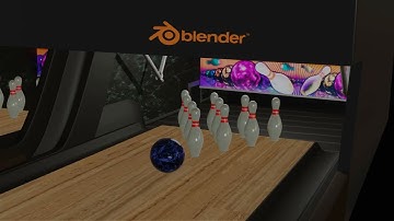 Blender 2.82 Rigid Body Bowling Animation/ 4K