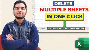 Delete Multiple Sheets in Excel in one click | How to Delete Sheets in Excel |Delete Sheets in Excel