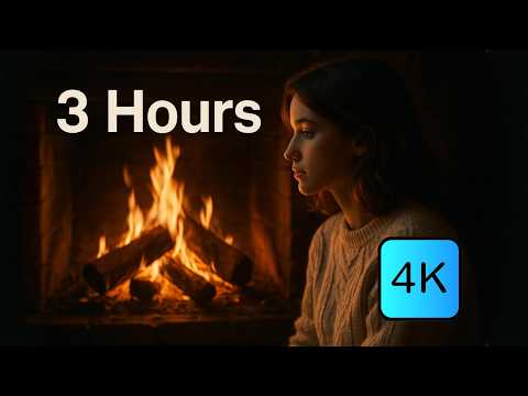 Crackling Fireplace 3 Hours Of Cozy Fire Sounds For Sleep Relaxation Study 4K