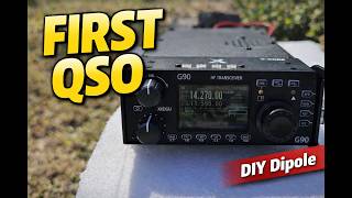 My First HF Contact Using a DIY 20m Dipole (G90 + POTA Station)