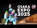 Opening Day at Osaka Expo 2025 | Night Walk Through the Pavilions | Walking Tour | 4K | HDR