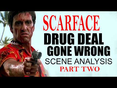 Part two. SCARFACE (1983) drug deal gone wrong / hotel chainsaw scene - film analysis.