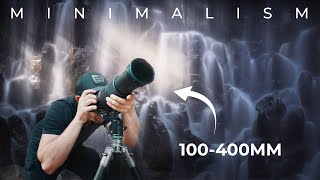 How To Capture Minimalist Telephoto Landscape Photography of Waterfalls