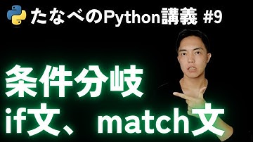 Python入門9# 条件分岐if, elif, elseとインデントの深さ、そしてmatch文