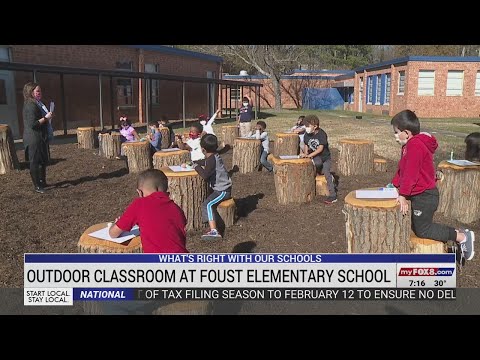 New outdoor classroom gets kids excited to learn at Foust Elementary School