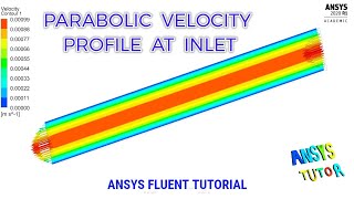 ANSYS Fluent Tutorial | How to put a Parabolic Velocity Profile at Inlet without a UDF | 2D Model