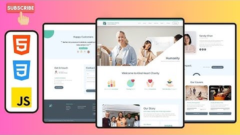 Responsive Charity Website Design Using HTML , CSS & JavaScript With Free Source Code