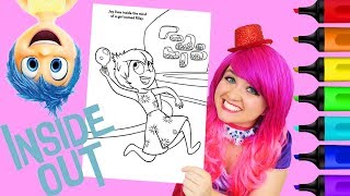 Coloring Joy Inside Out Coloring Book Page Colored Markers Prismacolor | KiMMi THE CLOWN