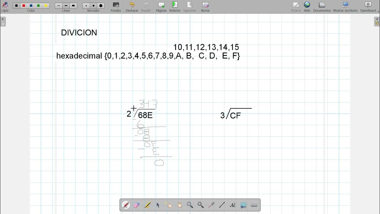 división hexadecimal YouTube