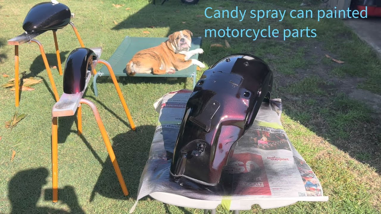 I Painted motorcycle parts using candy paints and check out my smoker table