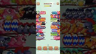 bird sort 2 color puzzle solution niveau 675 #games #gaming #puzzle #puzzlegame #androidgames screenshot 5