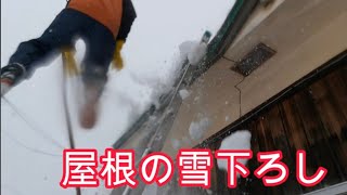 平屋の雪下ろし2024 snow removal