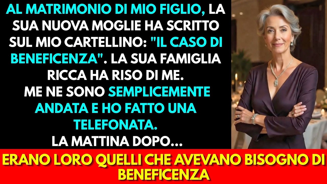Mentre tutti ridevano del mio segnaposto al matrimonio di mio figlio, io sorridevo e fingevo di non sentire le parole scritte in elegante calligrafia: "Il peso della famiglia". Alessandra, la mia...