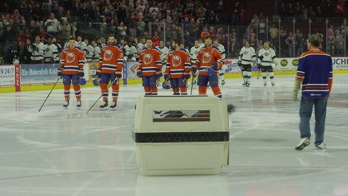 Bakersfield Condors mascot Colonel Claw'd, armed and dangerous