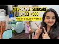 AFFORDABLE SKINCARE under ₹300 || Face wash, masks, moisturizers and more