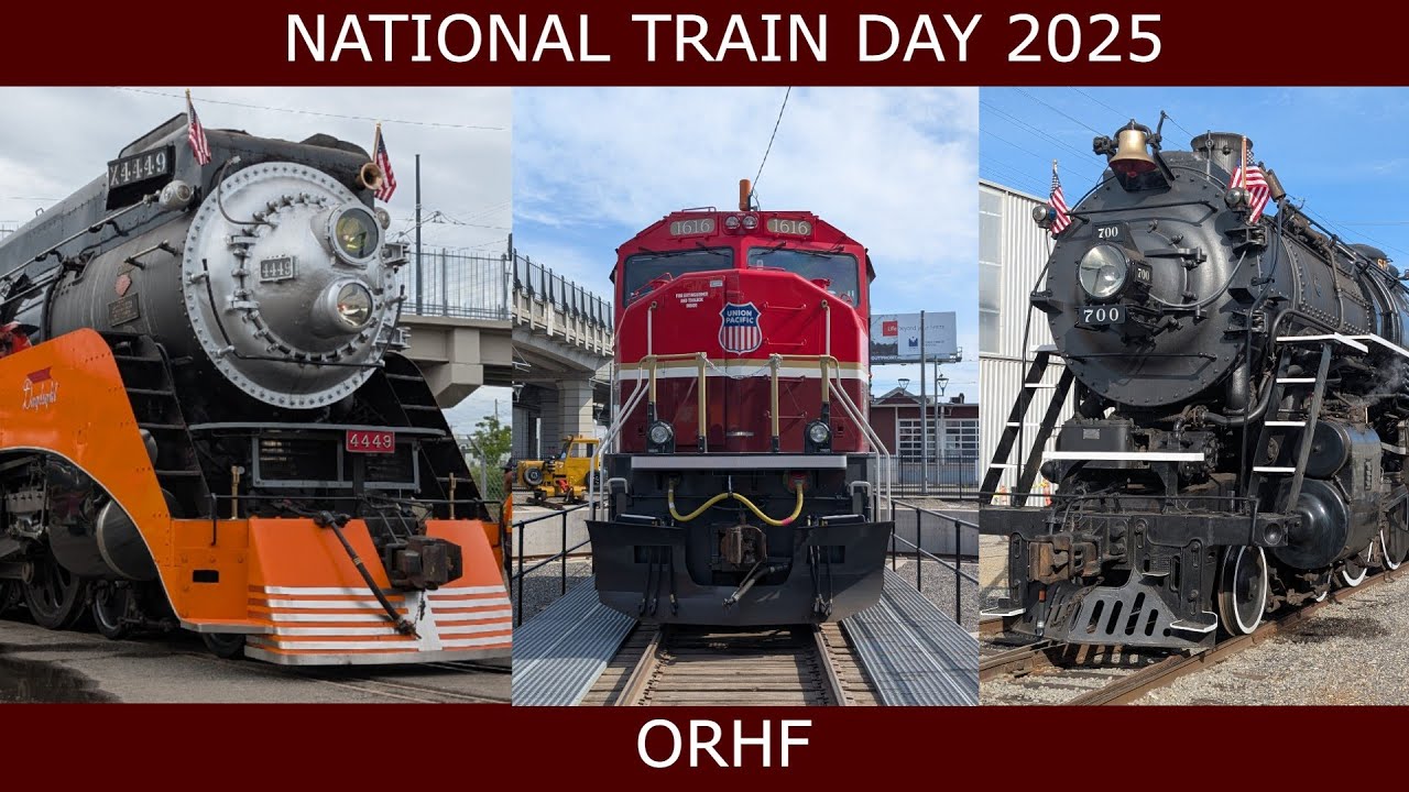 SP&S 700, SP 4449, UP 1616, & Polson 2 at ORHF National Train Day 2025