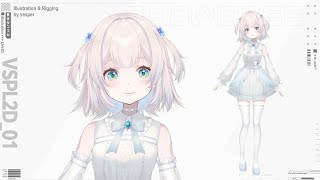 Live2D Vtuber Model | Paletone Anime Girl 01 Rigging & Showcase | Commissions Open