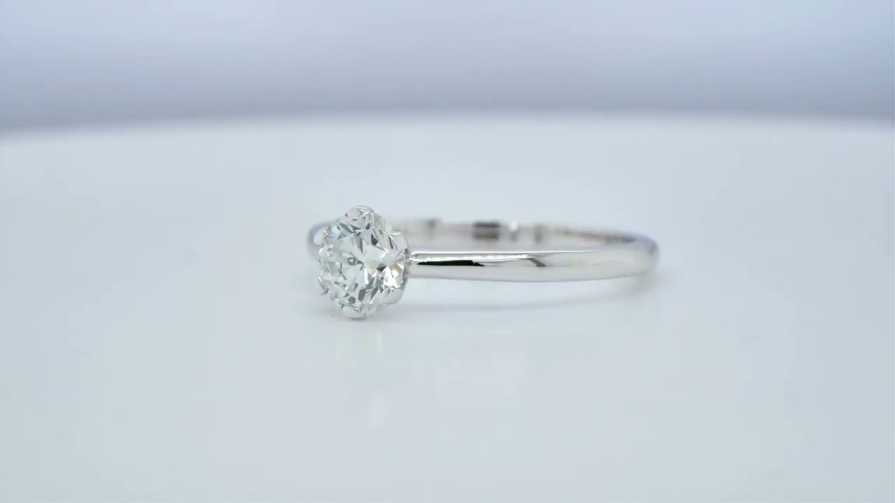 Lasciatevi Ispirare - Nuova Collezione Di Gioielli Con Diamanti 2025 28 - Orogem Jewelers 0.50 Carat Six Prongs Labgrown Diamond Engagement Ring In 18K White Gold - Orogem Jewelers