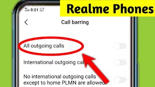 Enable Disable All Outgoing | Call Barring | Carrier Calls Setting | Realme C3