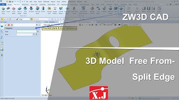 ZW3D คู่มือ สอนการใช้งาน CAD - Edit Edge - Split Edge