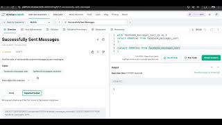 Meta SQL Interview | Successfully Sent Messages | Ratio of Received to Sent | StrataScratch 9777