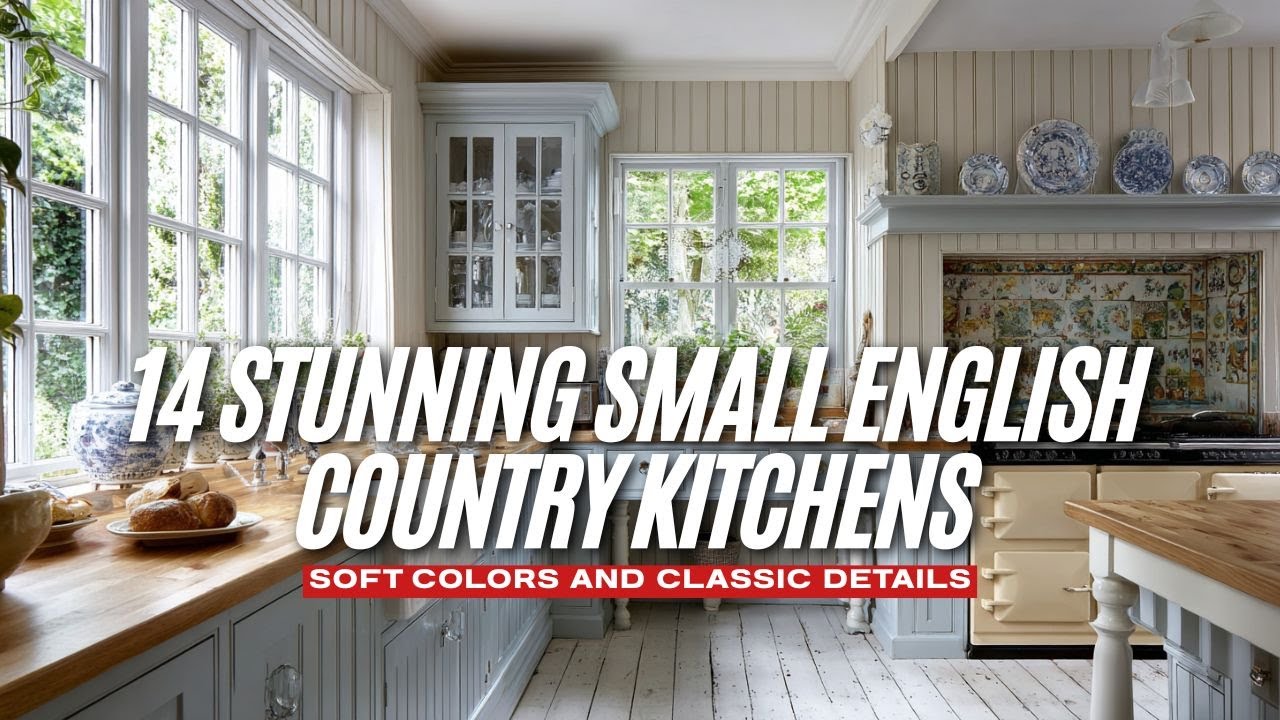 14 Stunning Small English Country Kitchens with Soft Colors and Classic Details