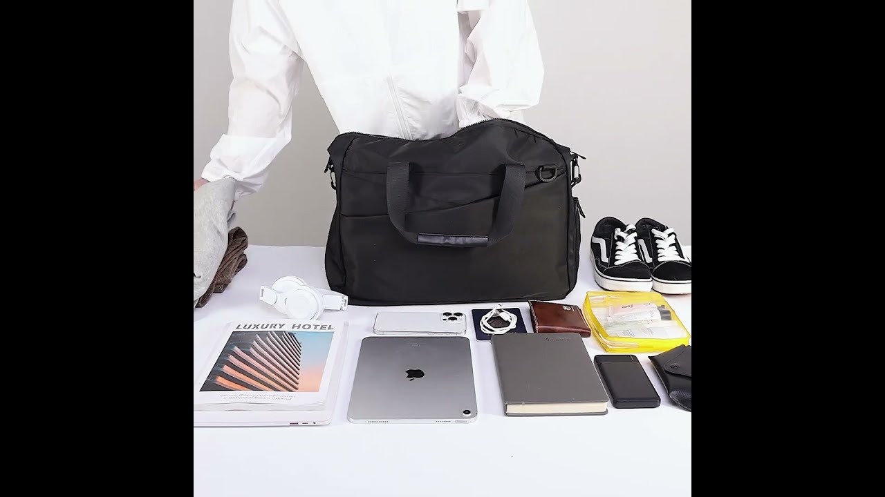 Travel duffel gym bag waterproof lightweight sport bag with shoe compartment 22321