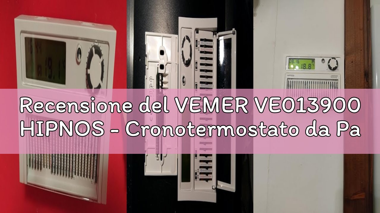 Recensione del VEMER VE013900 HIPNOS - Cronotermostato da Parete a Cursori per Caldaia, Programmazio