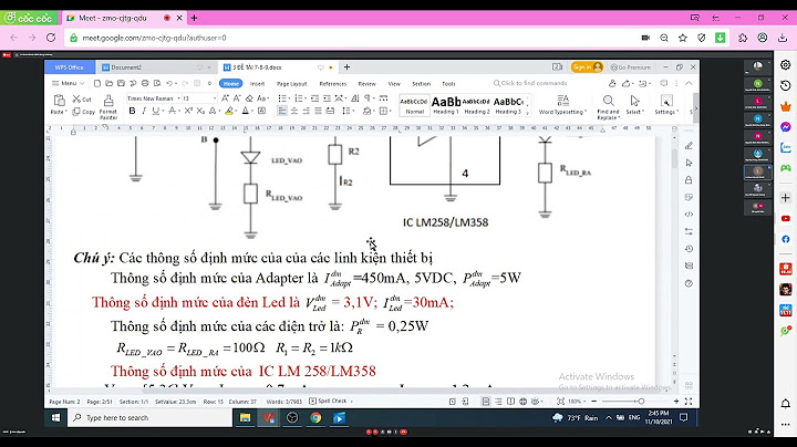 Mạch so sánh điện áp dùng opamp