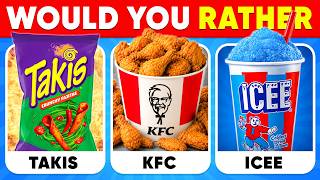 Would You Rather...? FOOD Edition 🍟🌮🍫 Ultimate Viral Foods 2026 🔥🤯 Rooster Quiz