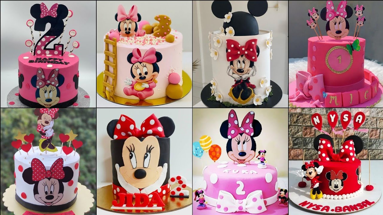 Simple And Easy Minnie Mouse Cake Decorating Ideas/Cute Mini Mouse Cake Design For Kids/Cake Design