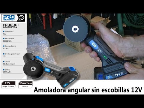 Amoladora angular a batería 12 V