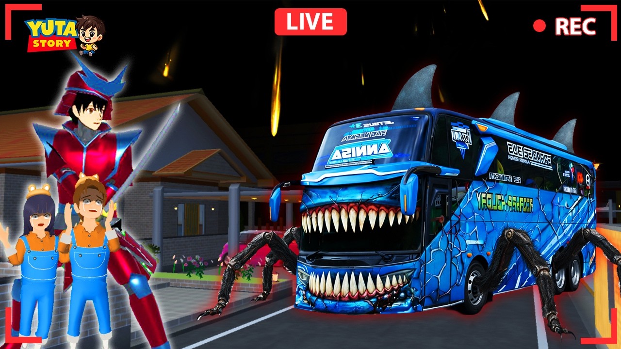 Yuta Mio Panik ada ANOMALI BUS BASURI BERKELIARAN di Kota Sakura 😱 | Sakura School Simulator