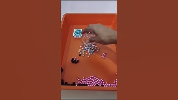Colourful Pearls Drop From Cookie Cutters. #shorts #asmr #pearls #satisfying #oddlysatisfying #beads