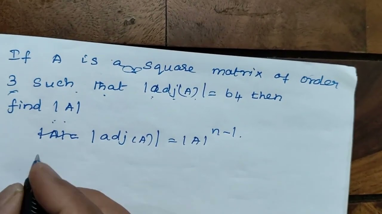 If AIs a matrix of order 3|adjA|=64 find|A|#jee#mains#12th maths 