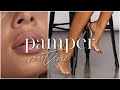 RELAXING AT HOME PAMPER ROUTINE! | Hydrated Skin, Soft Lips, Smooth Feet!