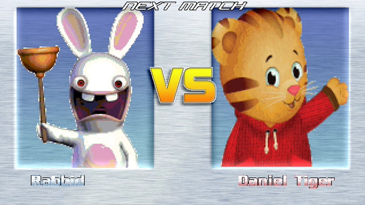 M.U.G.E.N BATTLES | Rabbid vs Daniel Tiger | Raving Rabbids vs Daniel ...