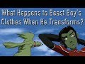 What happens to beast boys clothes when he transforms young justice