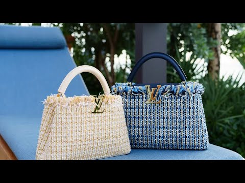 New Louis Vuitton Capucines BB, MM bags from LV by the pool. 