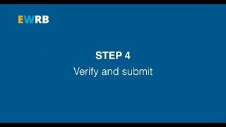 Step 4 -  Verify and Submit